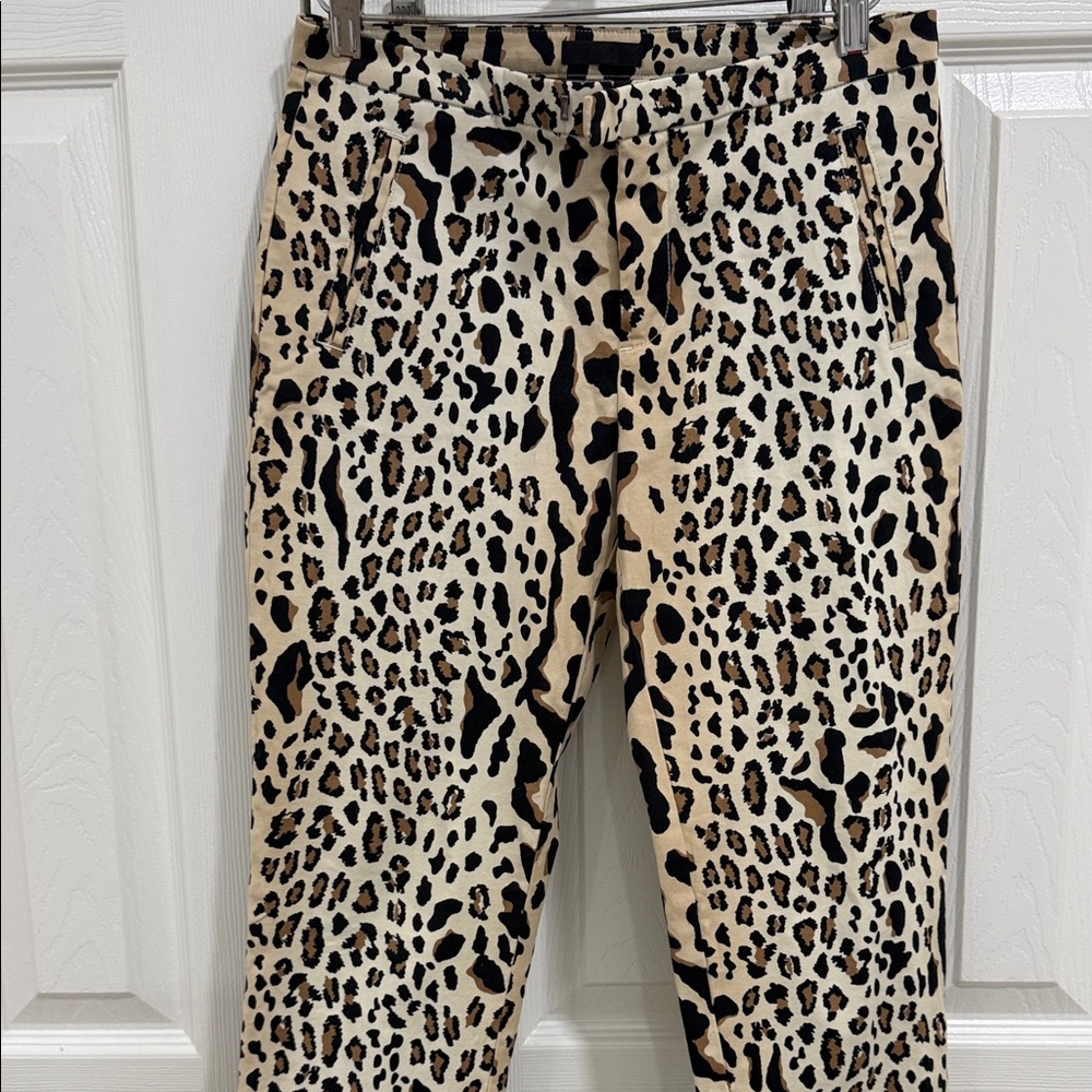 ATM Anthony Thomas Melillo Leopard Print Cropped Pants